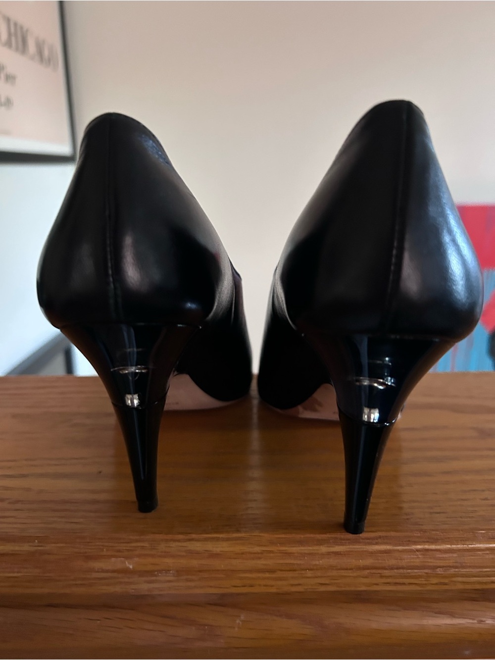 Jimmy Choo Siba Black Pointed Toe Mesh Pumps size 38.5 - Picture 3 of 5